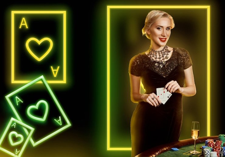 Kartu Bingo Keberuntungan bernuansa neon